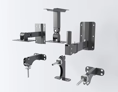 Ironwork Accessories For Furniture And Construction Featuring Metal Brackets Connectors And Mounting Hardware 3d model