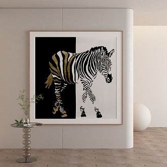 Modern Animal Painting Decorative Painting 3d model