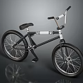 Black BMX Bike With White Accents And Modern Frame For Sports Use