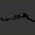 Detailed 3D Mountain Terrain Model With Lush Green Vegetation And Winding Paths