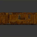 Traditional Wooden Display Shelf With Multi Tiered Structure And Classic Design