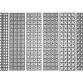 Different Modern Partition Panels With Various Perforated Patterns And Grid Styles 3d model