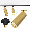 Modern Golden Downlights And Spotlights With Sleek Design For Home Lighting