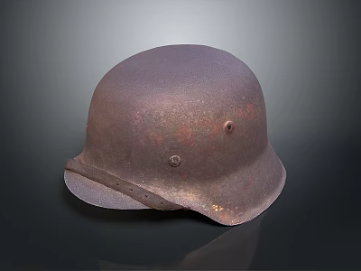 Vintage Rusty Military Weapon Helmet With Historical Design And Metal Surface 3d model