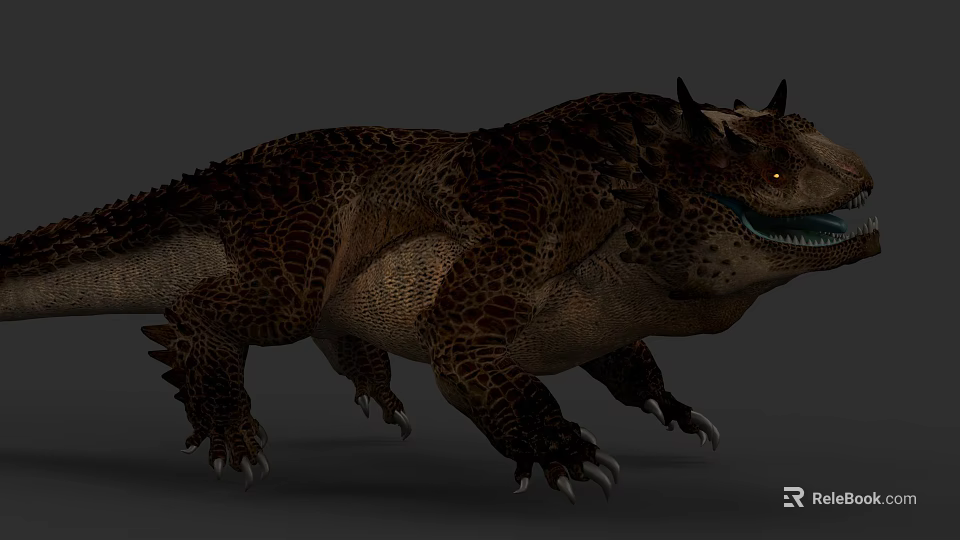 Fierce Reptile With Scaly Skin Sharp Spikes Sharp Claws And Aggressive Look 3d model 