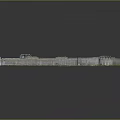 3D Model of Ancient Great Wall Fortress With Curved Walls And Watchtowers