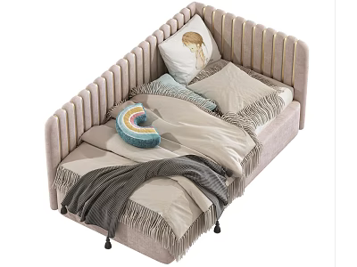 Children's bed Single bed Children'sofa bed 3d model