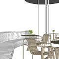 Modern Outdoor Sofa With White Wicker Design And Round Canopy For Patio