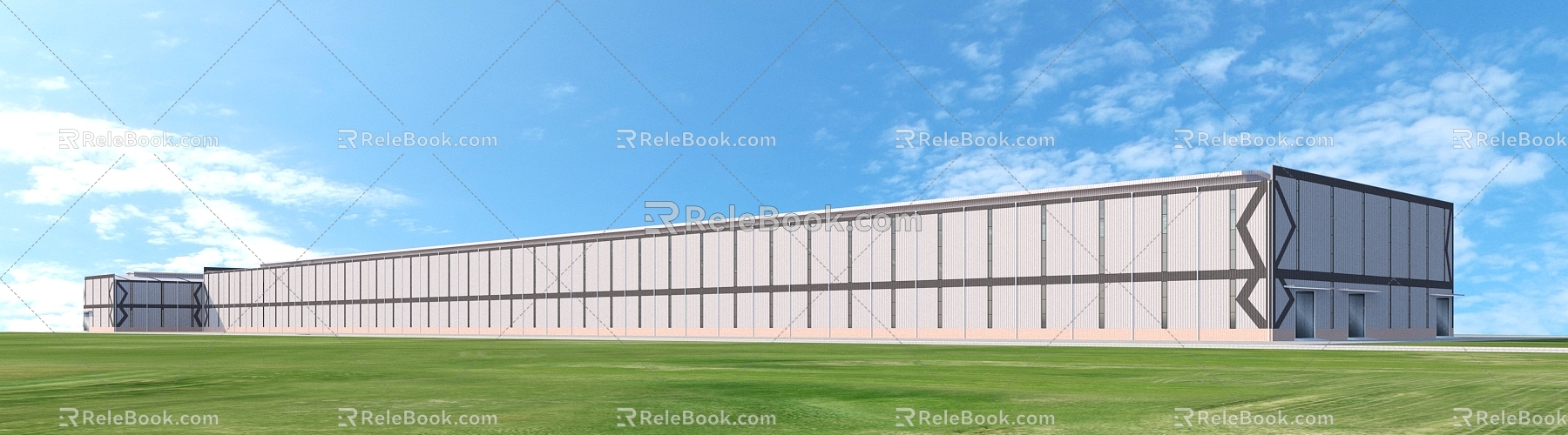 Modern Factory Building Factory Building 3d model