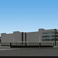 Modern School Building Exterior Design With Multi Story Glass Windows And White Facade