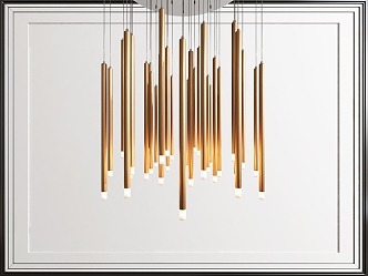 Multi-Head Chandelier Light Luxury Chandelier 3d model