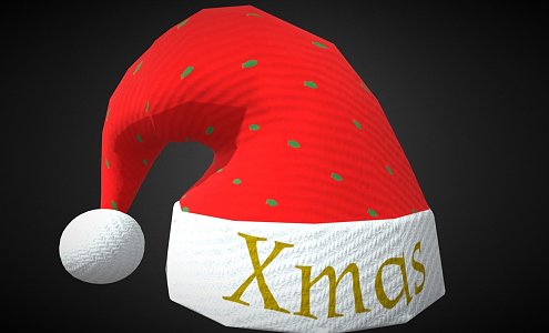 Modern Christmas Hat San Hatlo 3d model