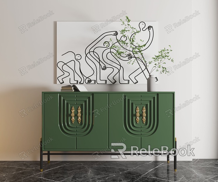 Light Luxury Entrance Cabinet Side Cabinet Entrance Cabinet model