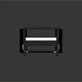 Sturdy Workstation Stand With Black Countertop White Support Frame And Stable Base