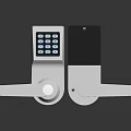 Modern Digital Door Lock With Keypad And Metal Handle For Home Security