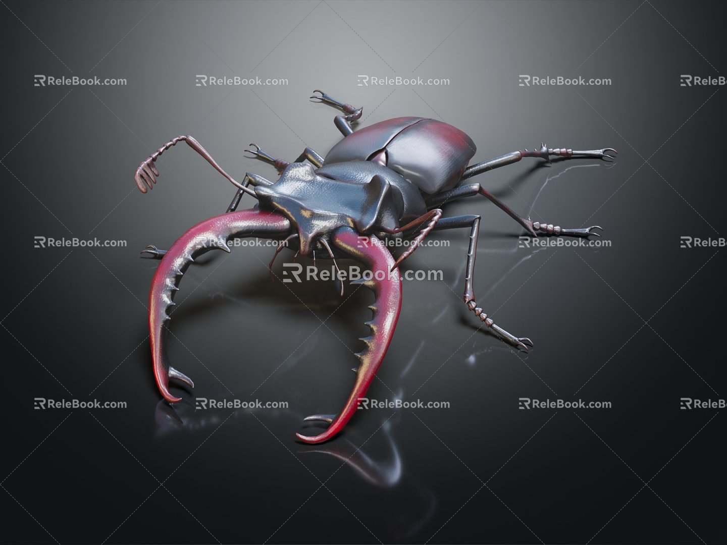 Modern spade carapace stag beetle stag stag shovel beetle 3d model