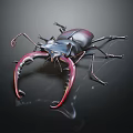 Modern spade carapace stag beetle stag shovel beetle 3d model