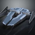 Sleek Fighter Jet 3D Model Design With Sharp Wings Streamlined Body And Gray Silver Finish 3d model