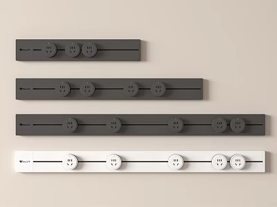 Modern Round Door Handles In Gray And White For Interior Design Use 3d model