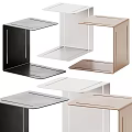 Modern Minimalist Side Tables In Black White Beige With Sleek Geometric Design