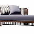 New Chinese-style chaise longue 3d model