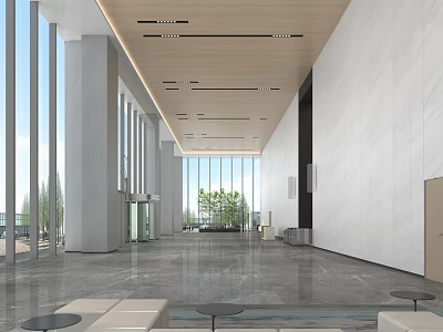 Modern Hall Foyer 3d model