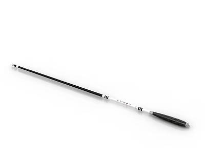 Professional Aquarium Cleaning Tool with Long Black Handle for Algae Removal and Tank Maintenance 3d model