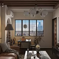 Stylish Living Room Interior With Brown Sofa Coffee Table Decorative Vase And Stone Wall