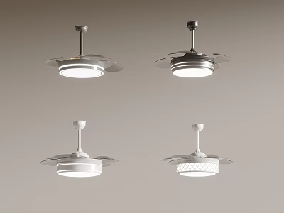 Modern Stylish Air Cooler Fan Designs With Lighting And Color Variations 3d model