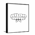 Minimalist Dream Typography Wall Art With Black Frame And White Background