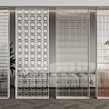 Modern Glass Room Dividers With Decorative Patterns For Living Room Interior