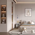 Modern Kids Bedroom With Plush Toys And Cozy Decor
