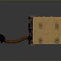 Vintage Military Weapon With Intricate Metal Mechanisms And Classic Retro Design Features