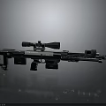 Sniper Rifle with High Precision Scope Modern Tactical Design Advanced Barrel and Body Structure 3d model