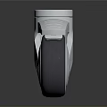 Modern Tire Design With White Hub And Gray Rubber Tread For Equipment Use