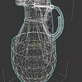 Military Style Grenade With Green Body Yellow Middle Section Metal Fuse And Pull Ring