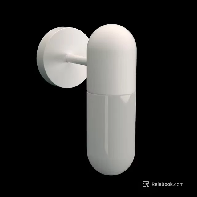 Modern Minimalist White Wall Light With Sleek Cylindrical Design For Home Decor 3d model 