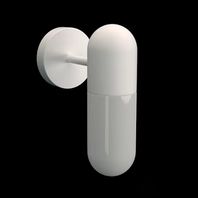 Modern Minimalist White Wall Light With Sleek Cylindrical Design For Home Decor 3d model