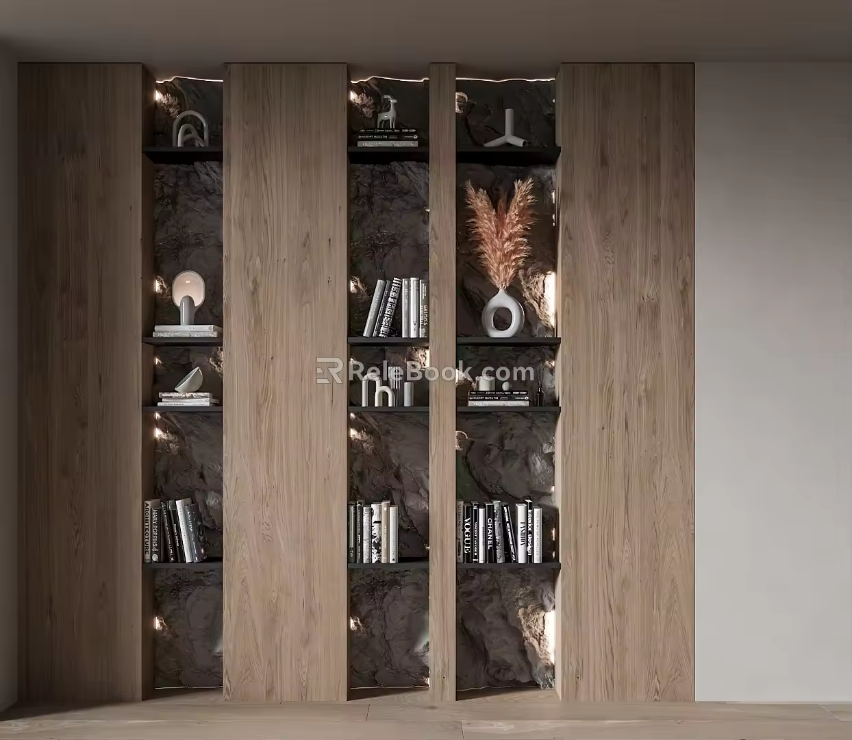 Modern Bookshelf Decorative Rack Display Rack 3d model