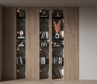 Modern Bookshelf Decorative Rack Display Rack 3d model