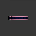 Pink And Blue Pet Collar With Adjustable Strap Black Buckle And Stitching Detail