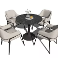 Modern leisure table and chair combination 3d model