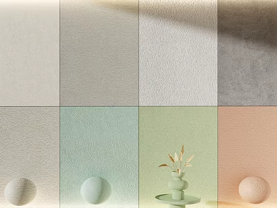 Stylish Modern Wall Panels With Multiple Color Options And Textured Surfaces For Interior Design 3d model