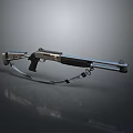 Tactical Shotgun With Stainless Steel Barrel Black Grip And Modern Design