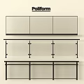 Modern Double Layer Railings With Glass Panels And Black Metal Frame