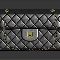 Chanel Black Quilted Handbag With Gold Chain Strap And CC Logo