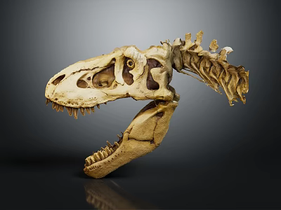 Medical Device Dinosaur Skull Model For Educational Research And Training Use 3d model