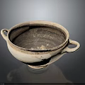 Handmade Rustic Ceramic Bowl With Two Handles For Everyday Household Use