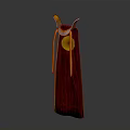 Stylish Long Maroon Clothing With Yellow Tassels And Ornate Collar