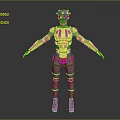 Futuristic Sci fi Character In Mechanical Armor With Helmet Chest Arm And Leg Guards